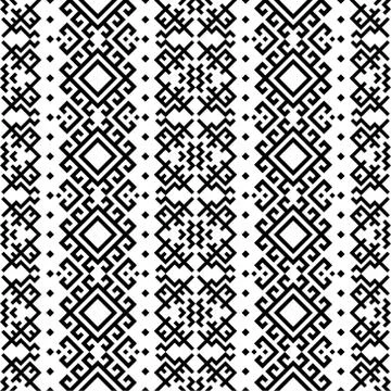 Vertical motif seamless ethnic pattern Stock Illustration