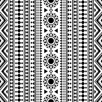 Vertical motif seamless ethnic pattern Stock Illustration