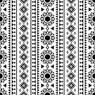 Vertical motif seamless ethnic pattern Stock Illustration