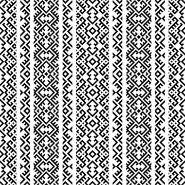 Vertical motif seamless ethnic pattern Stock Illustration
