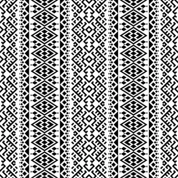 Vertical motif seamless ethnic pattern Stock Illustration