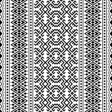 Vertical motif seamless ethnic pattern Stock Illustration