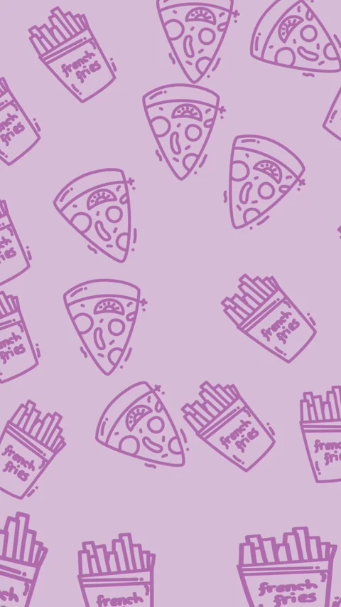 Vertical motion background, pizza and french fries Stock Footage 320398798