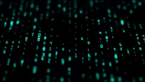 Vertical motion of green numbers. cinematic background. seamless loop. Video stock 82224791