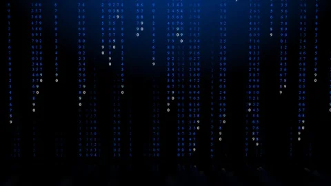 Vertical Motions of light in Matrix Style Video stock 124693590