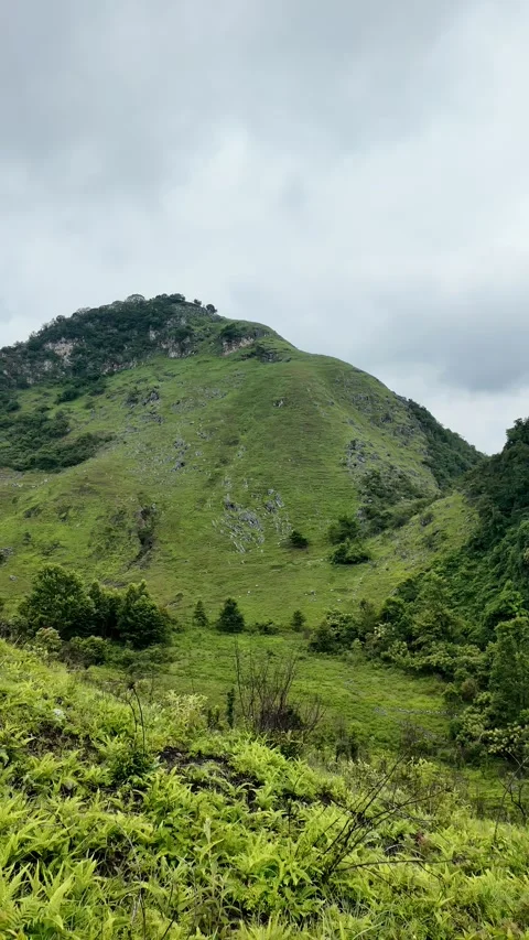 Vertical Mountain Landscape HD Nature Footage Video stock 319423036