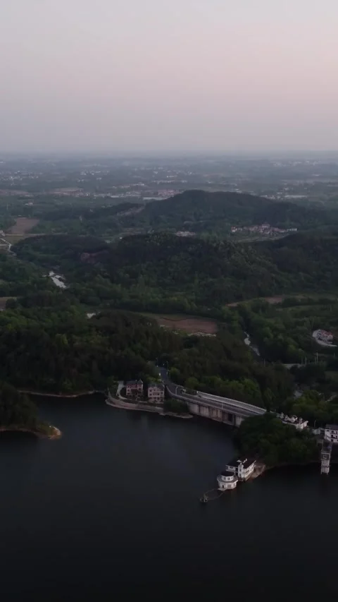 Vertical Mountain Peak Aerial View Drone Motion Cinematic Scenery Stock Footage 327677506
