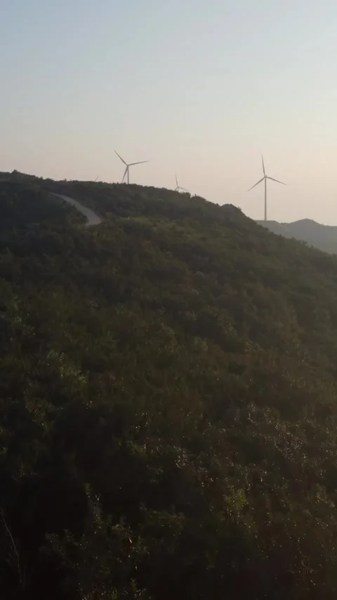 Vertical Mountain Peak Aerial View Drone Nature Scenery Motion Stock Footage 327680584