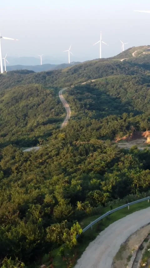 Vertical Mountain Peak Aerial View Drone Nature Scenery Motion Stock Footage 327680622