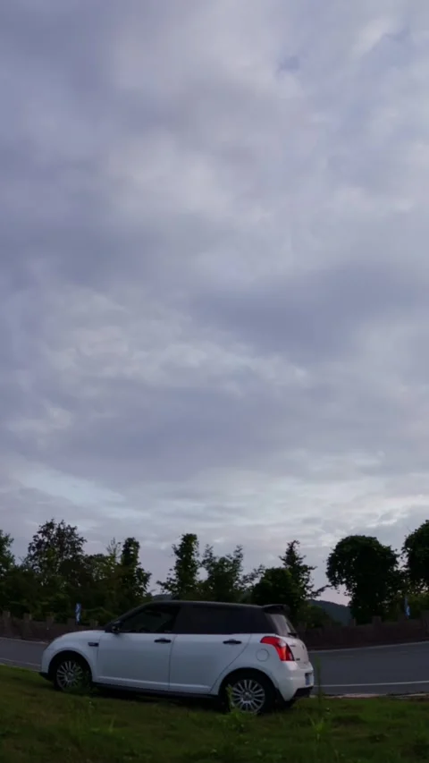 Vertical Mountain Peak Clouds Flow Nature Landscape Motion Timelapse Stock Footage 327672551