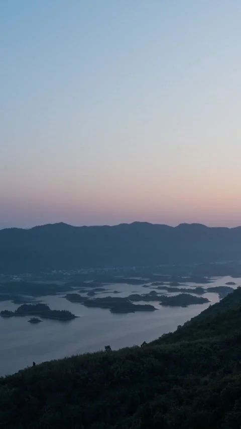 Vertical Mountain Peak Sunrise Dawn Clouds Motion Timelapse Stock Footage 327674809