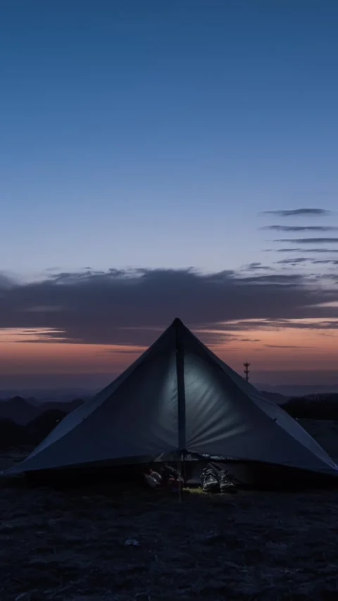 Vertical Mountain Peak Sunrise Timelapse with Majestic Golden Light Stock Footage 327669284