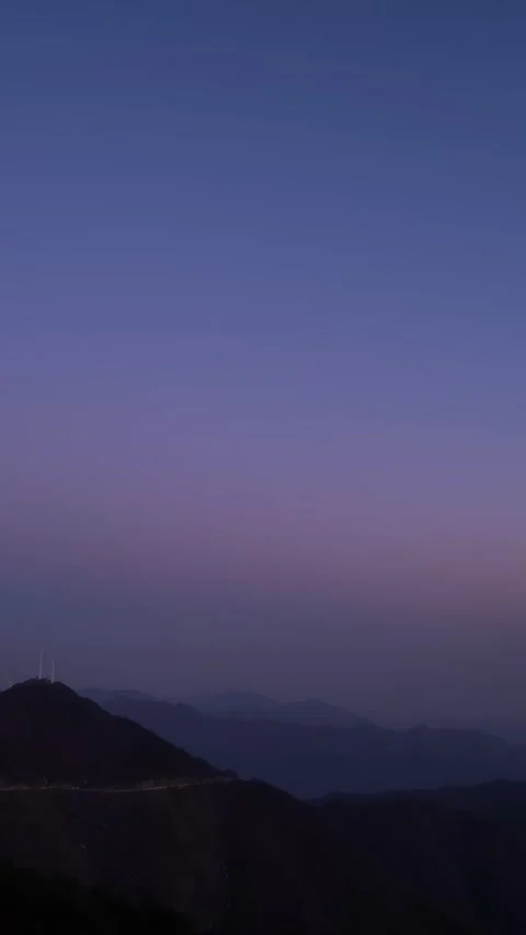 Vertical Mountain Sunrise Timelapse with Golden Sun and Morning Sky Stock Footage 327601477