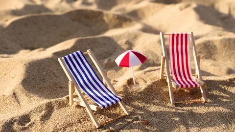 Vertical movement with hammocks in the sand Stock Footage 287180329