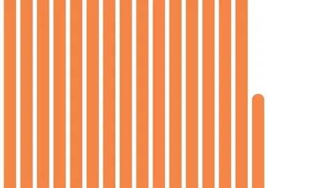 Vertical up moving dynamic orange stripes. Abstract minimal geometric line ba Video stock 211748864