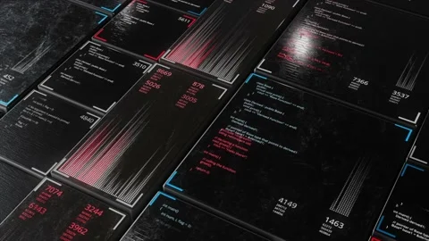 Vertical moving panels with running lines of code. Animation. Java programming Stock Footage 146047863