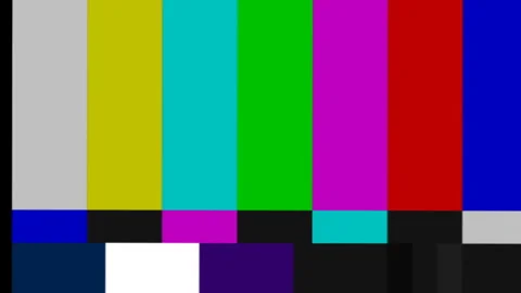 Vertical multi-colored stripes.No signal.Network cable is damaged.Distortion Stock Footage 273556896
