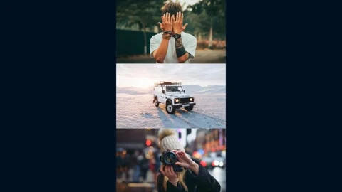 Vertical Multi Photo Logo Opener Stock After Effects