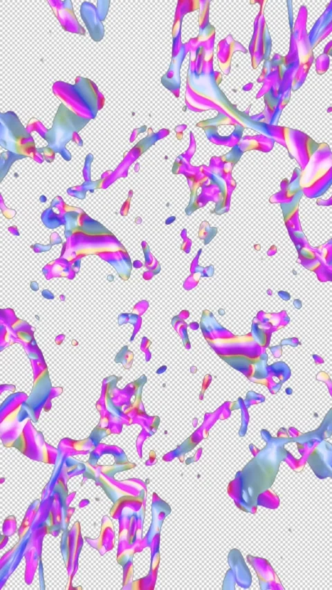 Vertical Multicolor Splash Animation Stock Footage 283530197