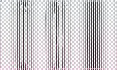 Vertical multicolored striped fabric curtain with fringe bottom transparent Stock-Illustration