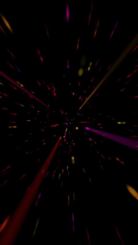 Vertical Multicolored Tripping Through Space 4K Loop Stock Footage 270442921