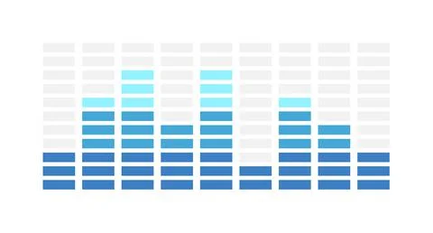 Vertical music equalizer rectangle bars isolated Stock Illustration