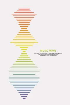 Vertical music wave background Illustrazione stock