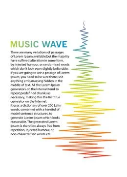 Vertical music wave element. Audio color equalizer Stock Illustration