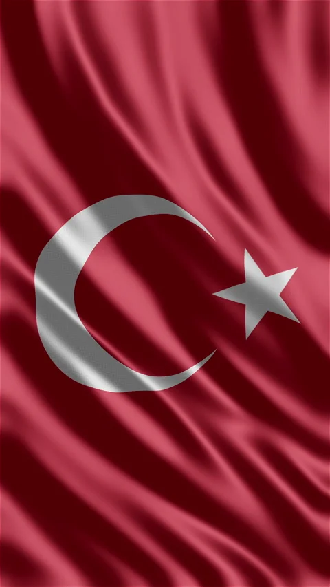 Vertical National 3d flags waving. Video stock 233221925