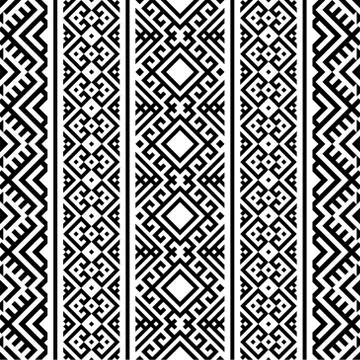 Vertical native style for seamless ethnic pattern texture background Stock Illustration