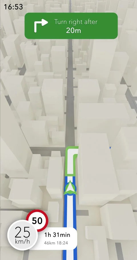 A vertical navigation animation showing a route from point A to point B, di.. 스톡 동영상 290432766