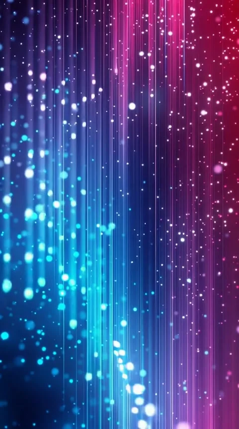 Vertical Neon Aurora Light Curtains in Bright Colors Stock Footage 312309986