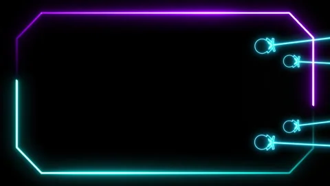 Vertical Neon Balls Frame Stock-Footage 260096091