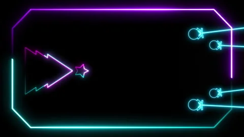 Vertical Neon Balls tree Frame Stock Footage 260096031