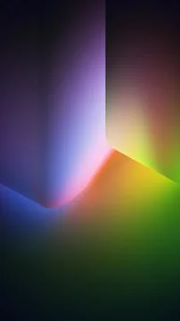 Vertical neon block background with green yellow gradient glow. Stock Illustration