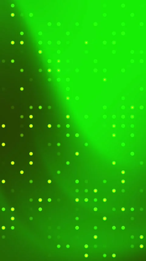 Vertical neon green dark background with glowing d Stock Footage 329090081