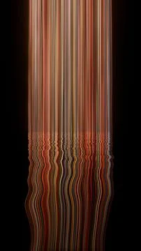Vertical Neon Light Reflection on Water with Dark Background Illustrazione stock