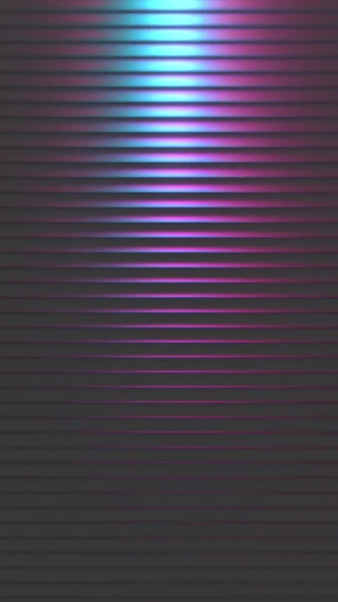 Vertical Neon Light Sliding Across Horizontal Blinds Texture Stock-Footage 331199679