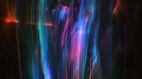 Vertical Neon Light Streaks Abstract Loop Stock Footage 333302725