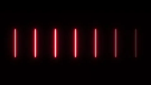 Vertical neon lines glowing animation Isolated on Black Background Stock Footage 321883479