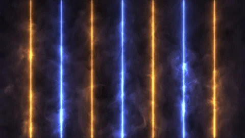 Vertical Neon Lines On Smoke Background Stock Footage 276163442