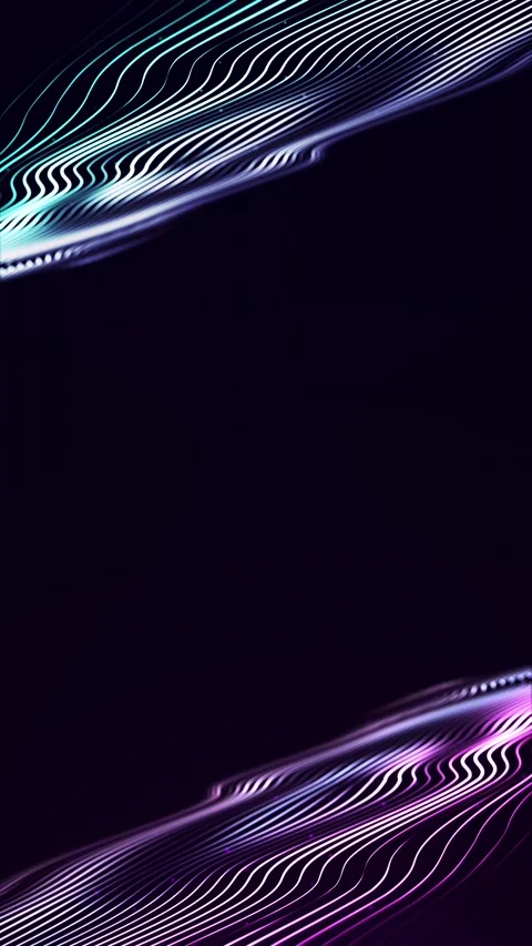 Vertical neon wave line loop with empty space for AI interface and futurist.. Stock Footage 338334251