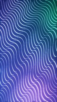 Vertical neon wave pattern in blue, violet and mint tones, a vibrant abstra.. Иллюстрация