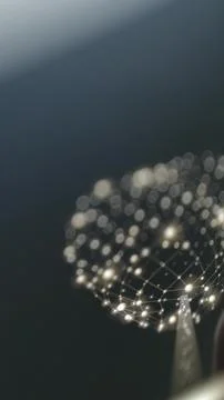 Vertical neural network analytics particle visualization 库存照片