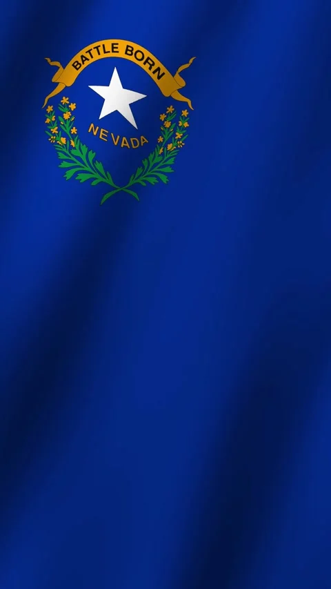 Vertical Nevada Flag Animated 4k video Stock Footage 296914574