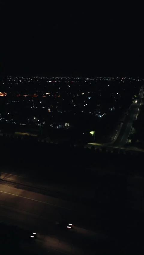 VERTICAL NIGHT CITY FREEWAY Video stock 248583419