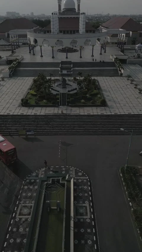 Vertical Night Drone shot of the Castle Cafe Video stock 225830115