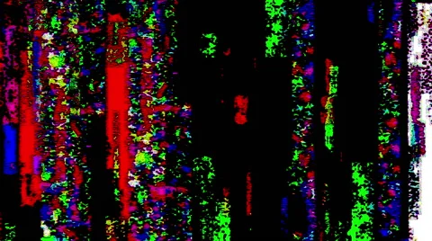 Vertical Noise Glitch Video Damage Stock Footage 64698011