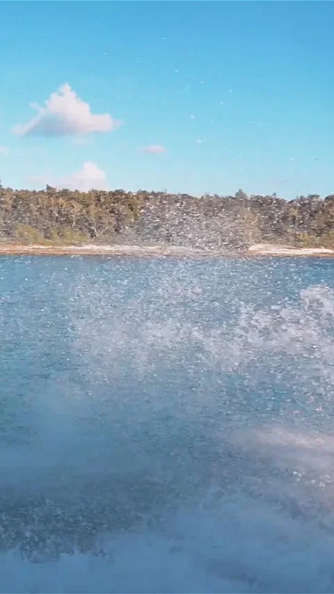 Vertical of Ocean Foam water flow spray and splash. Stock Footage 278482730