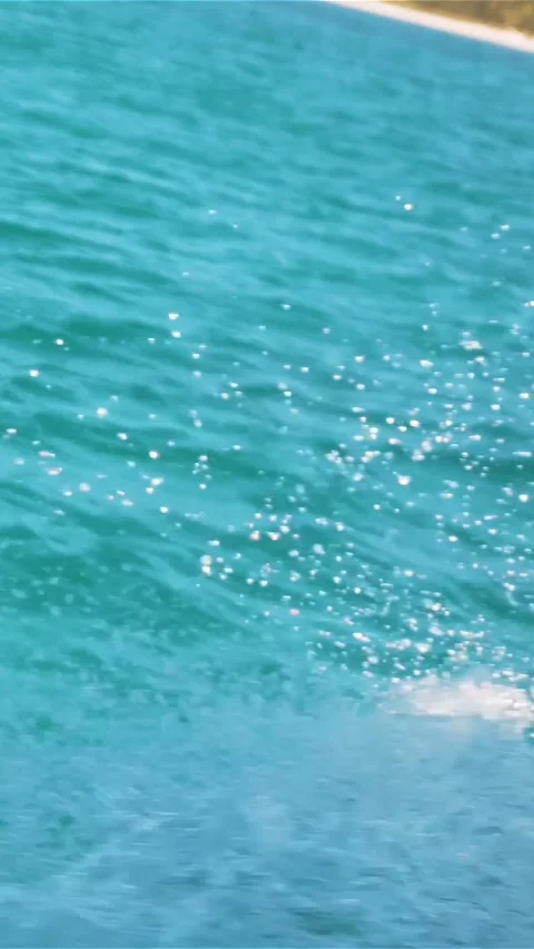 Vertical of Ocean Foam water flow spraying and splashing. Stock Footage 278482854